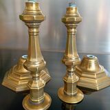 Pair of 18th century bronze candlesticks