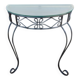Console fer forgé plateau verre