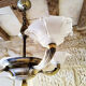 Ezan chandelier in bronze and glass pressed art deco