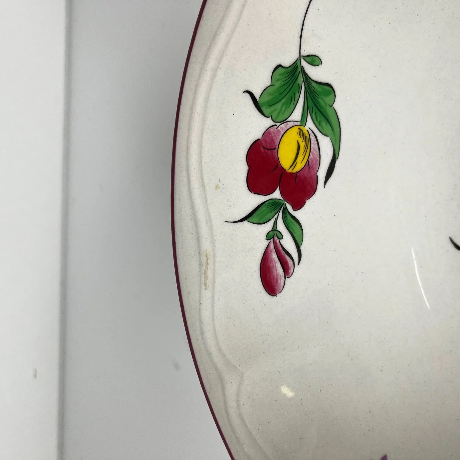 MM salad bowl, lamp model by KG Lunéville, tulip pattern.
