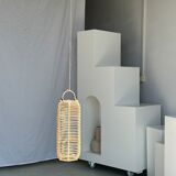 Small lantern-shaped rattan suspension H35 D15