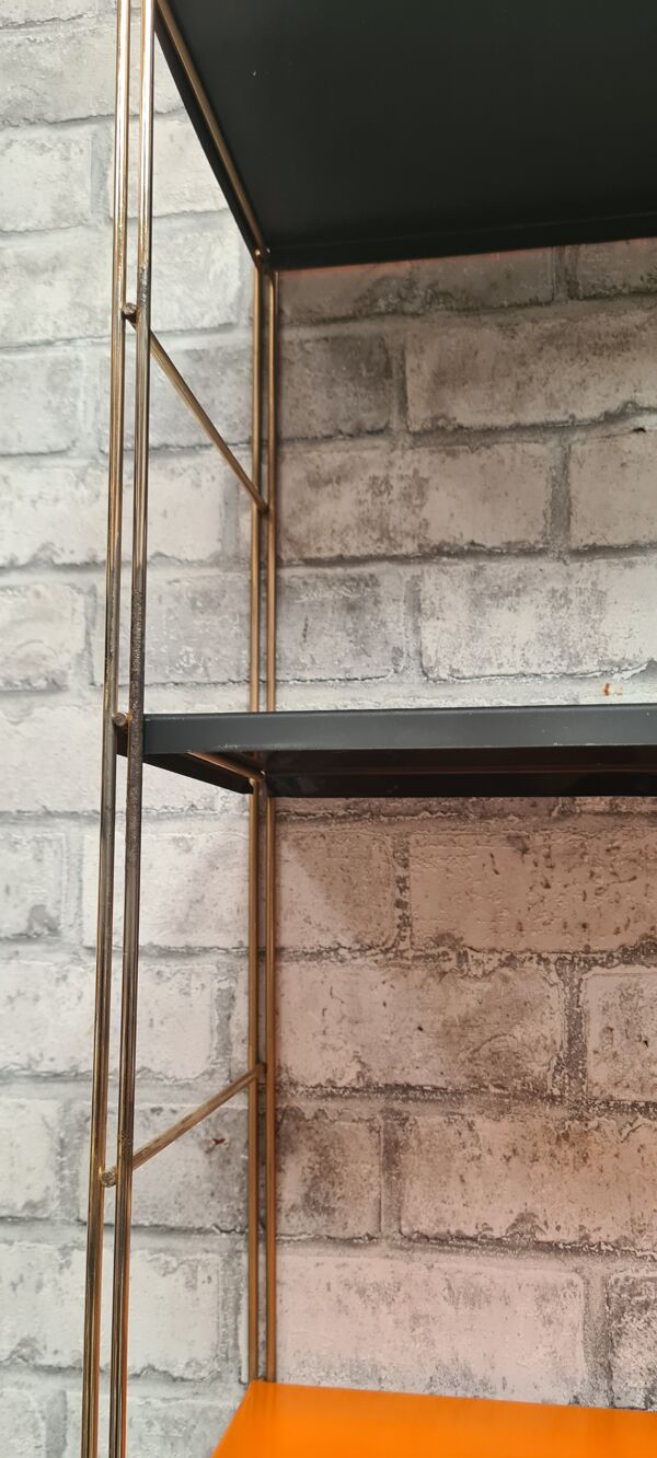 Etagere 1960  string acier 60x17x48 montant  lergere oxidation