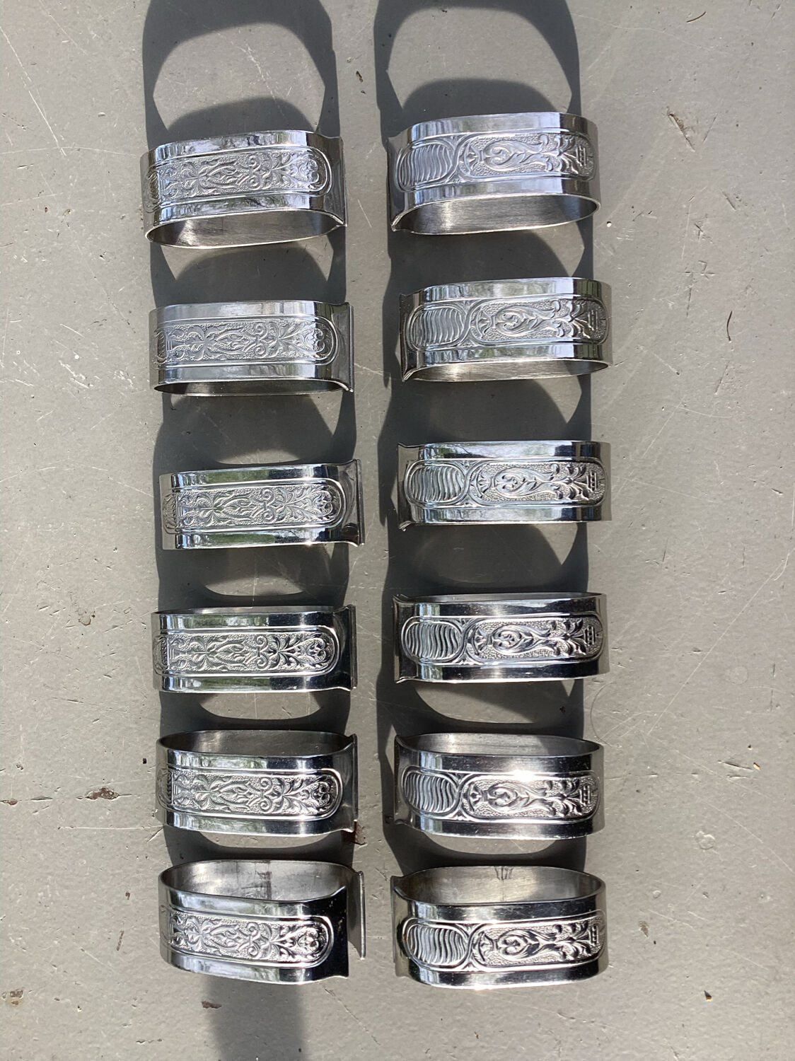 12 napkin rings