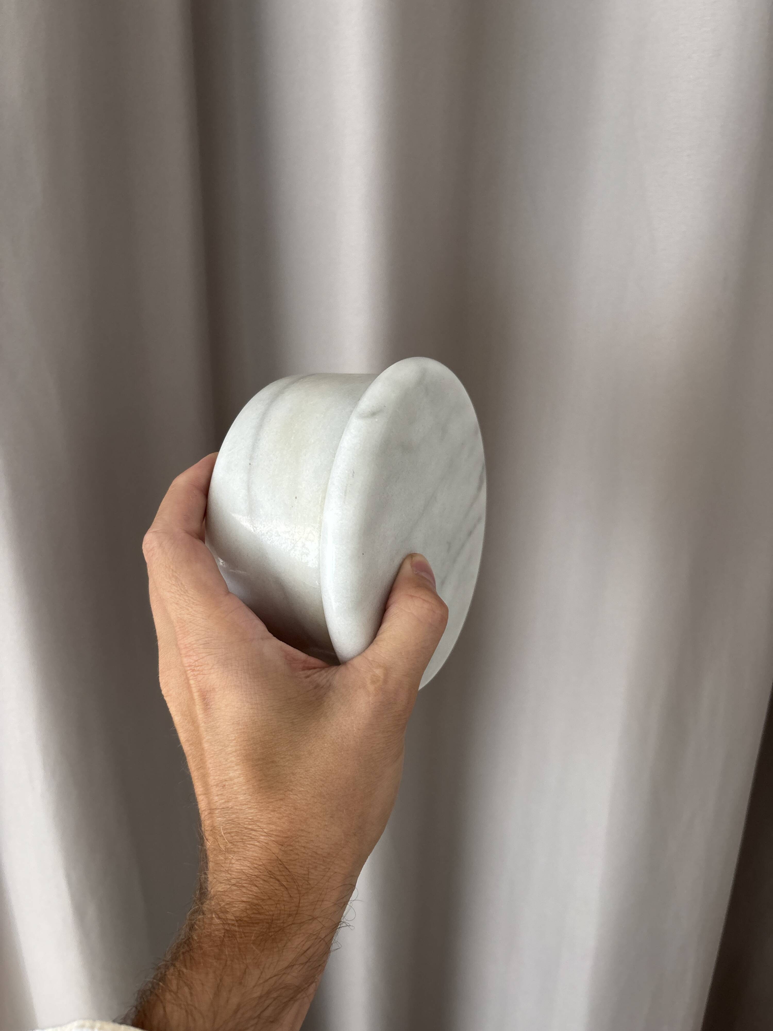 Carrera marble lidded jar