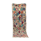 Tapis berbère, vintage boucherouite, 90 x 263
