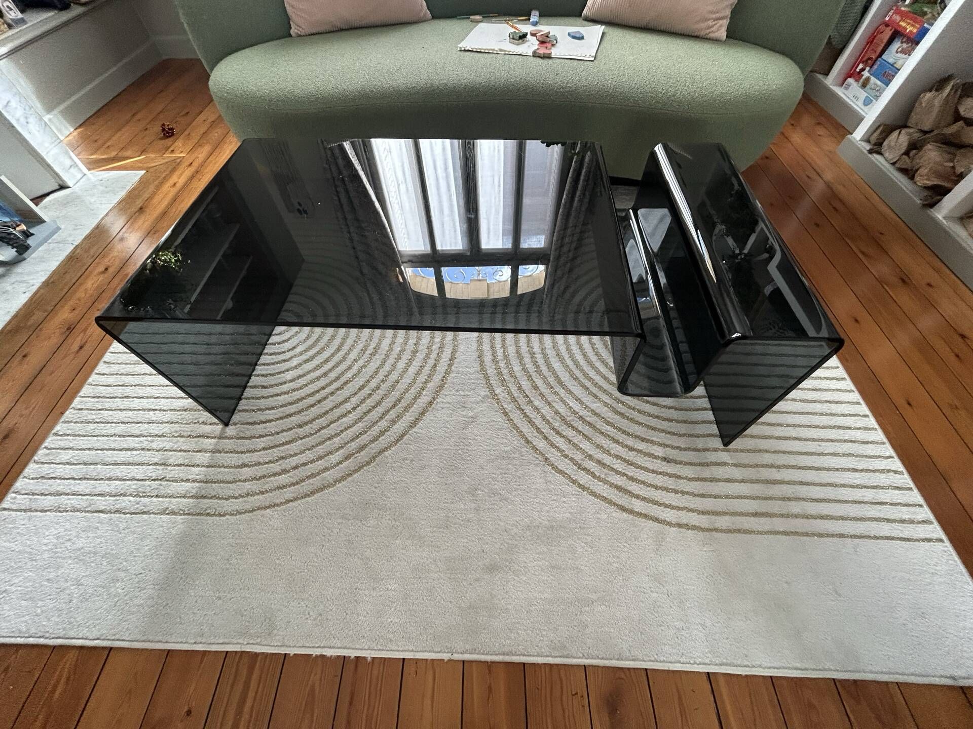 Tempered glass coffee table