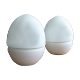 Space age egg shaped glass table lamps by Opp Jihlava, 1970