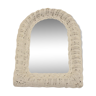 Woven rattan mirror white 45x30cm