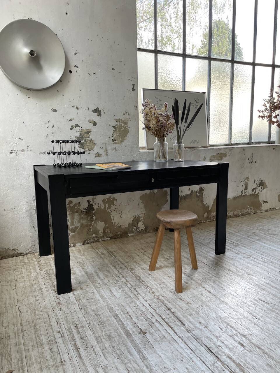 Regain black stained elm desk