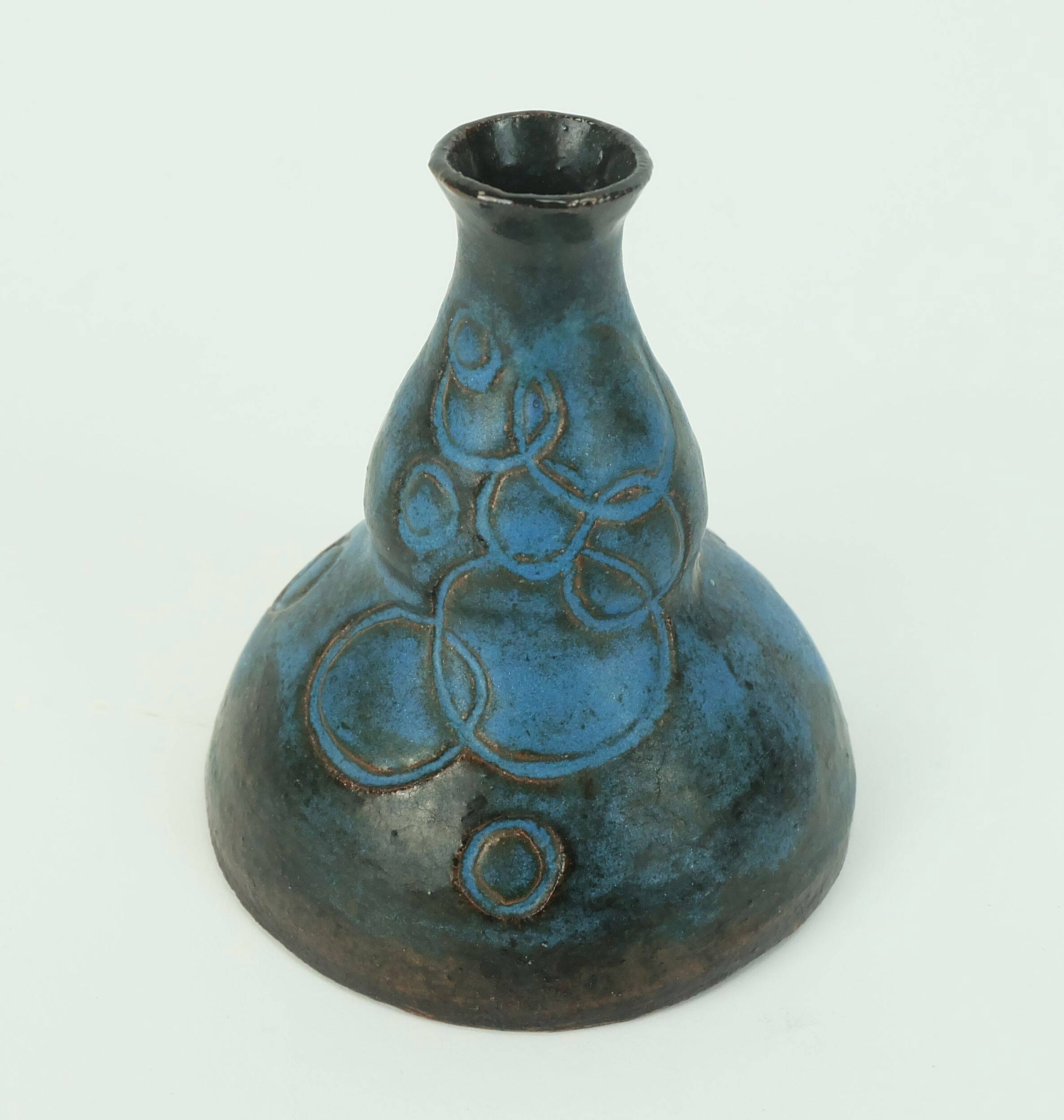 small danish modern ceramic VASE conny walther studio pottery denmark 60s