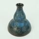 Vase en céramique bleue, poterie Conny Walther, Danemark, années 60