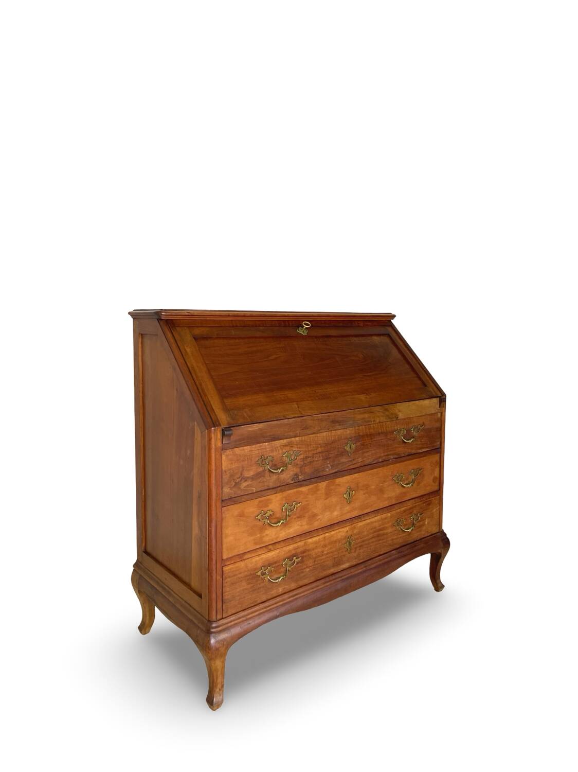 Antique Italian secrétaire in solid walnut, 1920s/1930s.