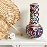 Enamelled terracotta vase