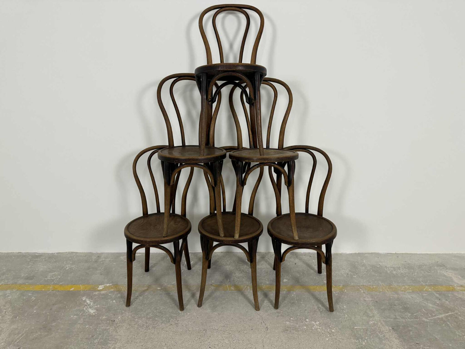 Set of 6 Bentwood Bistro Chairs N 18