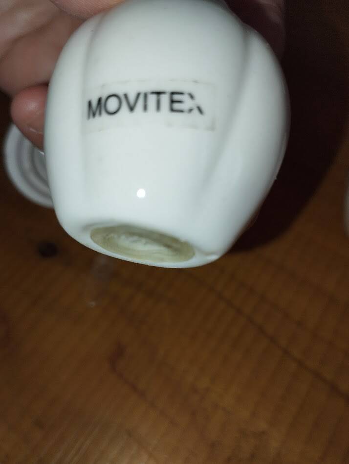 Movilex vintage set with lemons – mustard pot, salt shaker and pepper shaker –