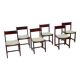 Set of six Italian dining chairs