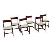 Set of six Italian dining chairs