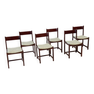 Set of six Italian dining chairs