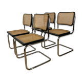 4 chairs Cesca B32 by Marcel Breuer