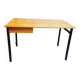 Wood and black metal desk