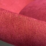 Hot Pink Post Modern Chair with Metal Legs, Vintage Space Age Armchair