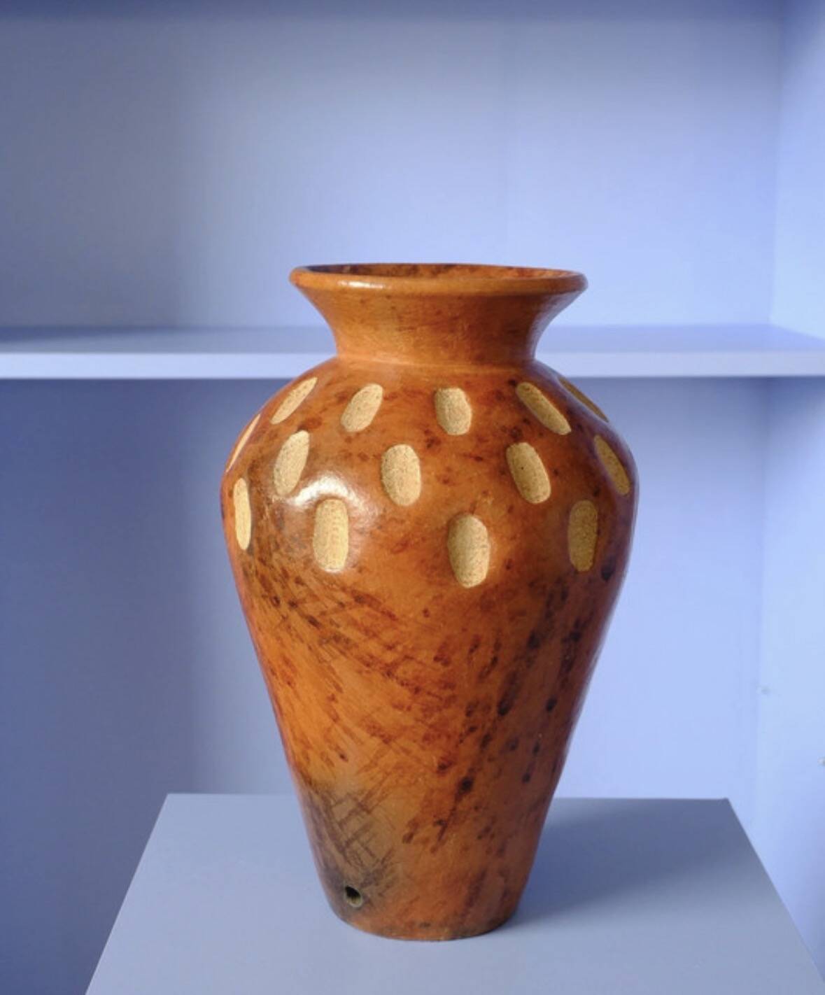 Large decorative pot handcrafted in Indonesia.