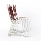 Set of 4 stacking chairs by Armin Wirth, model Aluflex, 1951 Germany