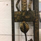 Art Deco mirror in wrought-patina wrought iron, France 1930