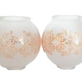 Pair of globes for light fixture