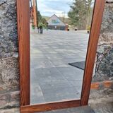 Grand miroir mural vintage en palissandre, années 1970