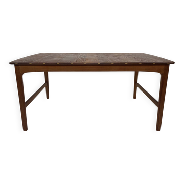 Scandinavian coffee table in solid teak by Yngvar Sandström - 1960s Design