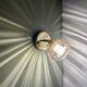 Vintage amber glass globe wall light
