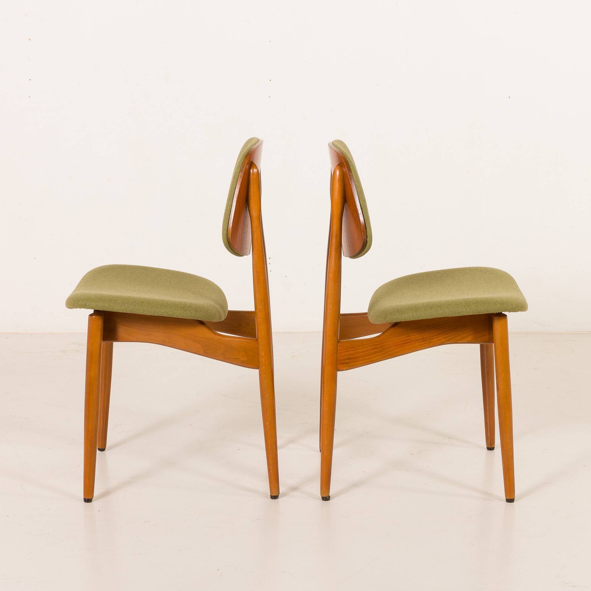 Arne Hovmand Olsen style Scandinavian mid century chairs, set of 4, 1970s