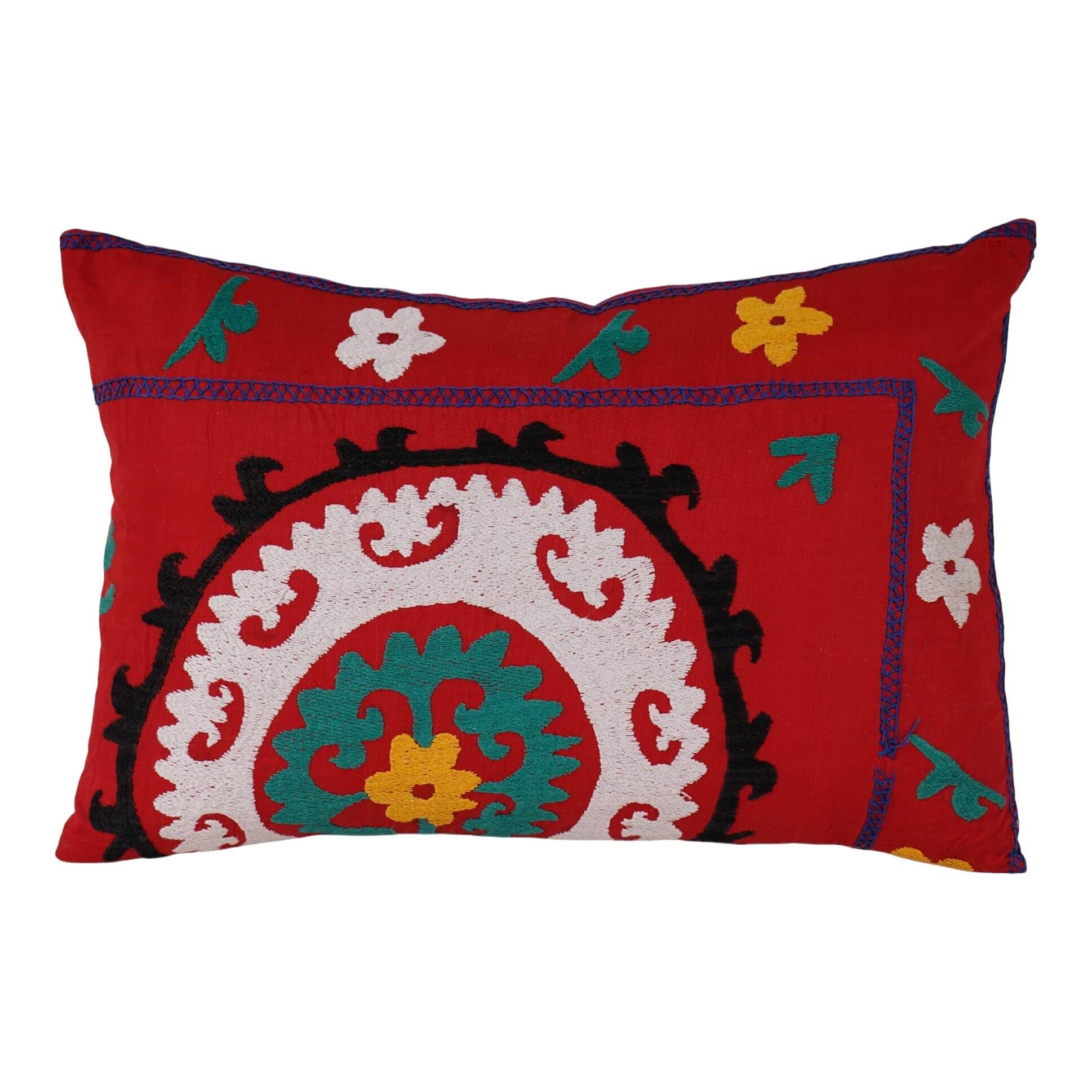 Vintage embroidered cushion cover 41x61 cm