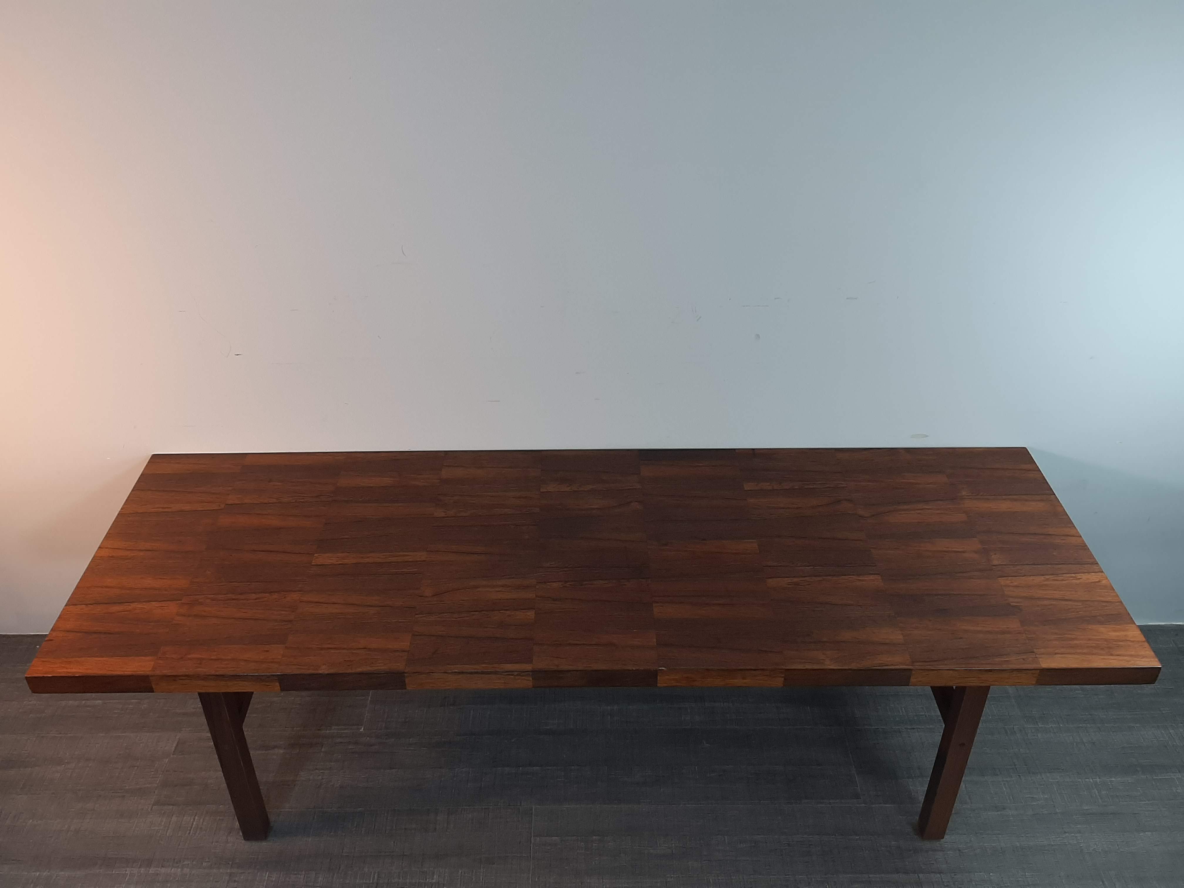 Large Table Bass in Palissandre, Vintage Scandinavian 1960s