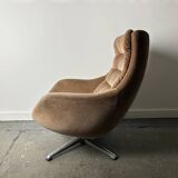 Rodney Kinsman Mid-century 1960s corduroy swivel lounge chair