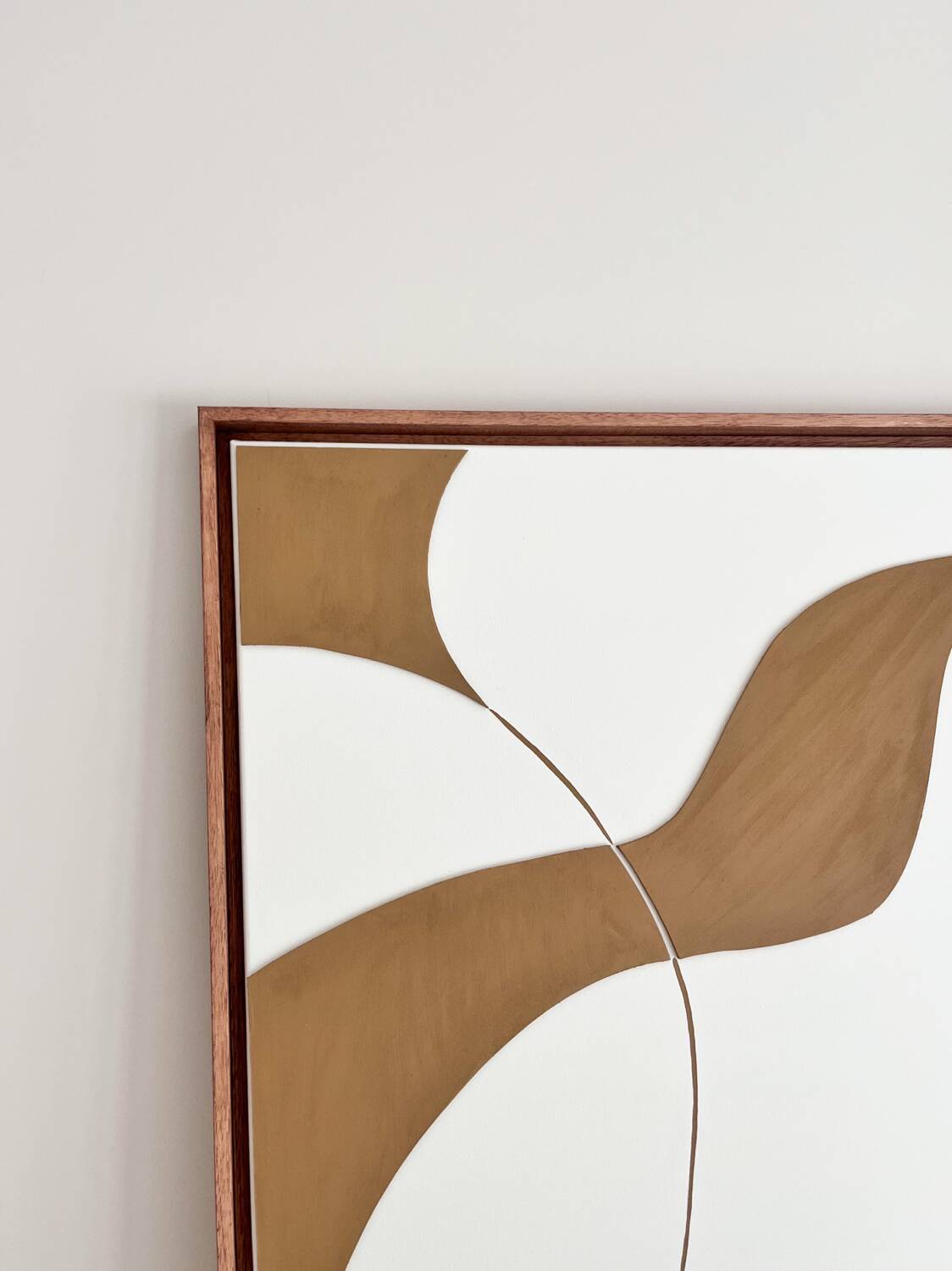 Cream and camel relief table.