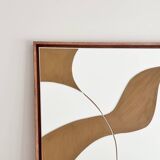 Cream and camel relief table.