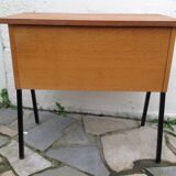 Vintage metal feet nightstand