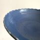 Signed blue stoneware fruit bowl