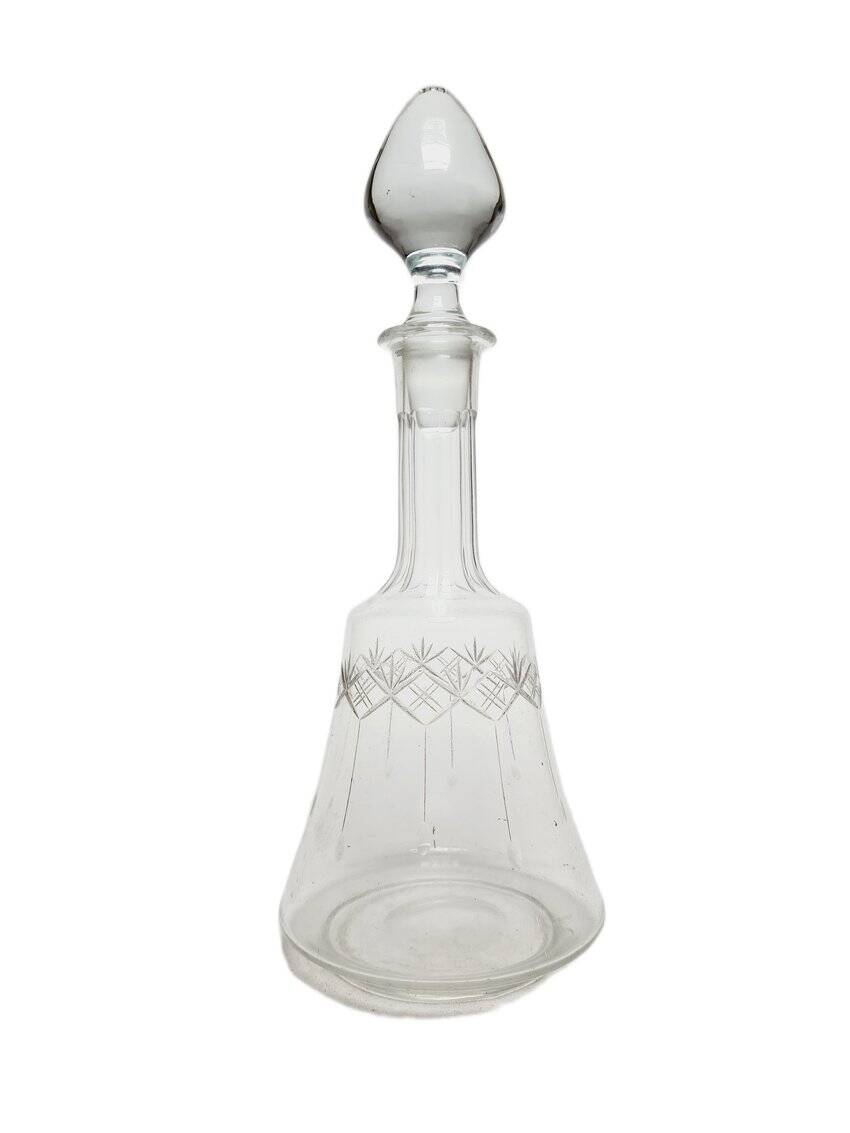Art Deco crystal carafe, Germany, 1900s