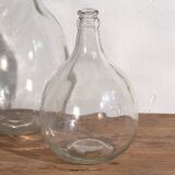 Demijohns anciens en verre (c.1920). Ensemble de 2 pièces