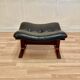 Leather ottoman "Scandinavian design" 1960.