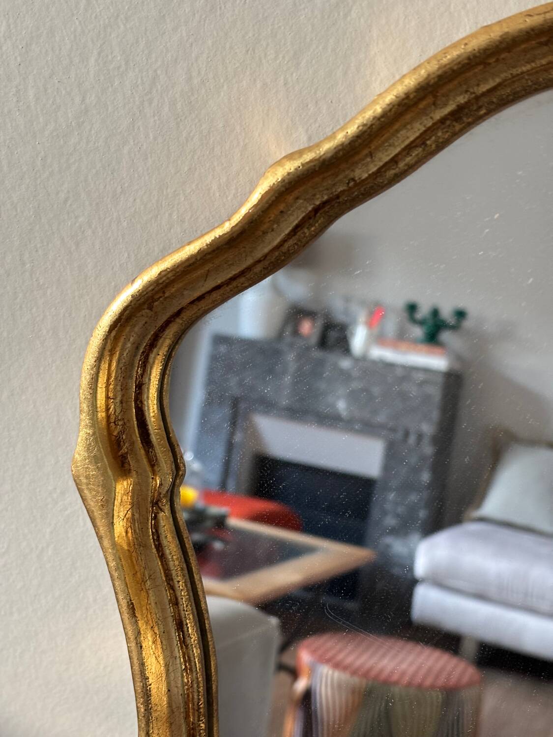 Vintage gold mirror