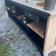 Bar / comptoir en bois brut
