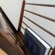 Vintage wooden magazine rack with Scandinavian design