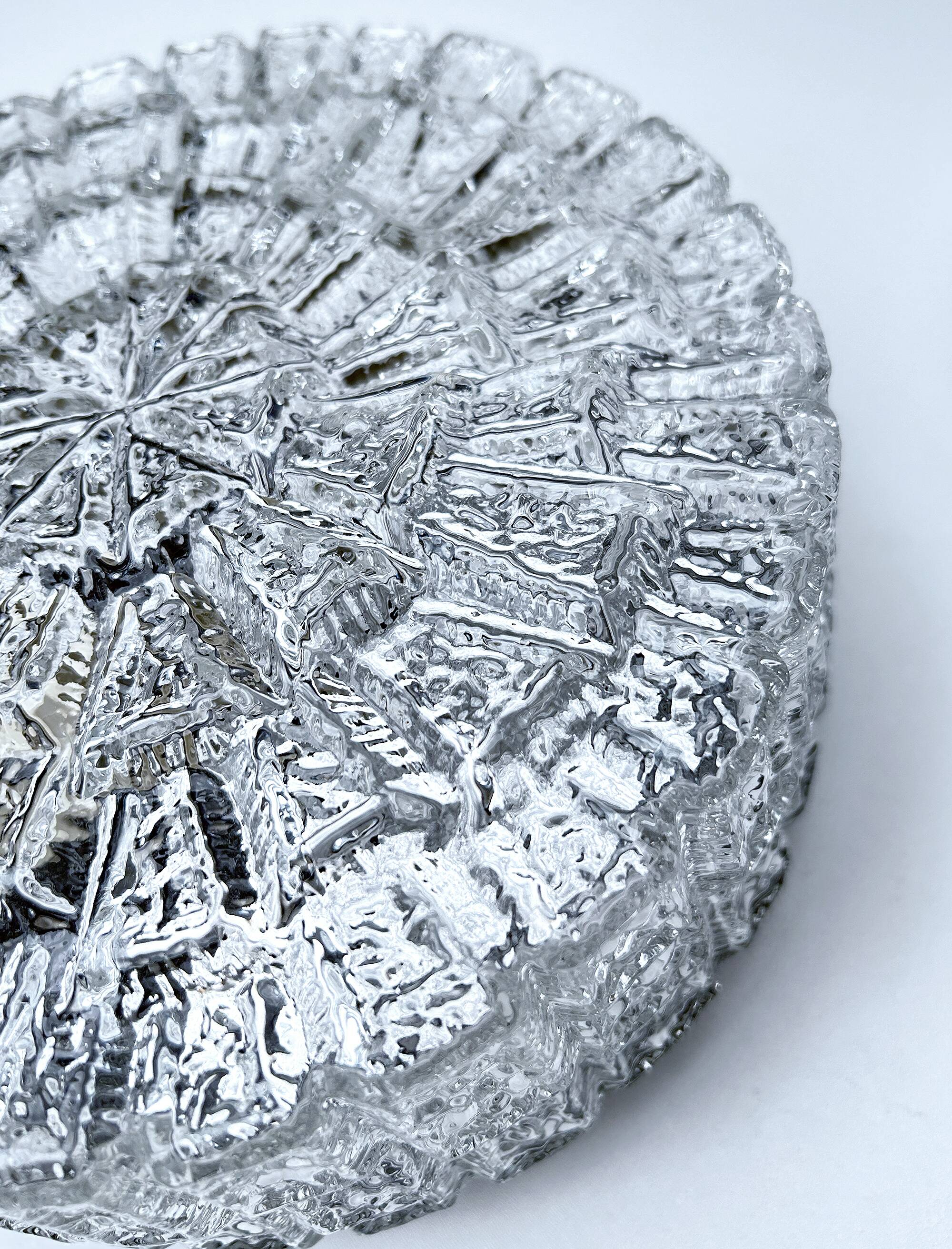 Vintage Brutalist Glass Sconce