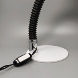 1970s space age white eyeball table lamp by Reggiani, made in italy