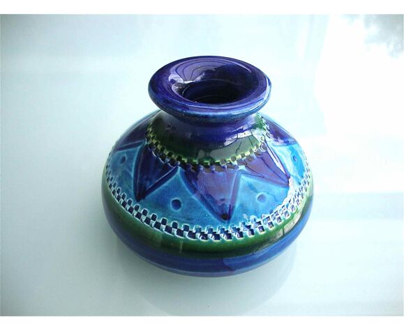 Small vase Aldo Londi Bitossi blu Selency