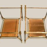 Pair of side tables attributed to Maison Jansen, circa 1950–1960.